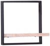 Wandregal Porto II - Metall Schwarz Akazie Bild 1