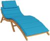 vidaXL Sonnenliegen-Auflage, Oxford-Gewebe , Blau, 3 x 186 x 58 cm Bild 3