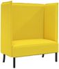 vidaXL Hoher Rücken Sofa 101cm Hellgelb Stoff 42010841 Bild 2