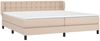 vidaXL Boxspringbett Matratze, Härtegrad: H2, Kunstleder Cappuccino-braun 200x200 cm Bild 3