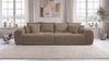 Big-Sofa XXL 306 cm Federkern Lounge Couch mit Bezug aus Cord in Braun Taupe Bild 2