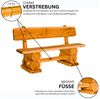 Mega-Holz Gartenbank "Rustikal" 120 x 50 x 80 cm, Sitzbank aus massiver Kiefer, Naturbelassener Holz 2-Sitzer Bild 4