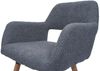 Esszimmerstuhl HWC-A50 II, Stuhl Küchenstuhl Polsterstuhl, Holz Stoff/Textil Bouclé (450g/m²) FSC® ~ dunkelgrau Bild 5