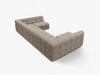 Micadoni Panorama-Sofa Kendal 7-Sitzer Strukturierter Stoff Dunkelbeige Bild 3