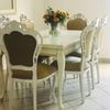 Casa Padrino Luxus Barock Esszimmer Set Gold / Weiß - 1 Barock Esstisch & 6 Barock Stühle Bild 3