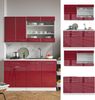 Singleküche Fame-Line Bordeaux Hochglanz/Weiß 140 cm ohne Arbeitsplatte Vicco Bild 2