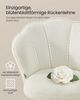 SONGMICS Drehbarer Schminktischstuhl, höhenverstellbarer Polsterstuhl mit Blütenblatt-Rückenlehne, Fleece, bis 110 kg, weiß Bild 3