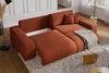 Ecksofa Schlaffunktion ausziehbar Bettkasten Polsterecke L-Couch Cord Terracotta Bild 4