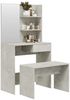 vidaXL Schminktisch-Set Betongrau 74,5x40x141 cm 3114142 Bild 3