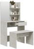 vidaXL Schminktisch-Set Betongrau 74,5x40x141 cm 3114142 Bild 4