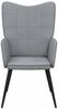 vidaXL Relaxsessel Hellgrau Stoff, Drehbar [327941] Bild 3