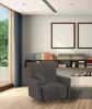Dmora Sessel Atlantis, Einzelsofa, Wohnzimmersessel mit Trolley-Öffnung, Standardarmlehnen, 100 % Made in Italy, 110 x 90 x 85 cm, Grau Bild 2