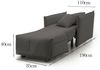 Dmora Sessel Atlantis, Einzelsofa, Wohnzimmersessel mit Trolley-Öffnung, Standardarmlehnen, 100 % Made in Italy, 110 x 90 x 85 cm, Grau Bild 5