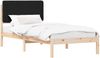 vidaXL Bettgestell mit gepolstertem Kopfteil Schwarz 80 x 200 cm 877941 Bild 2