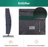 Sekey Ampelschirm / Sonnenschirm Schutzhülle mit Stab, Abdeckhauben für Gartenschirm mit Belüftungsöffnungen, Abdeckung für Kurbelschirm / Balkonschirm, 100% Polyester, wasserdicht, Dunkelgrau. Bild 5