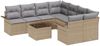vidaXL Gartensofa-set mit Kissen 9 pcs Beige Poly-Rattan 3345300 Bild 2