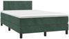 vidaXL Boxspringbett mit Matratze & LED Dunkelgrün 120x200 cm Samt 3134456 Bild 3