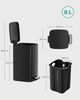 Songmics Kosmetikeimer, Stahl, 33,5 x 23,9 x 19,3 cm, 8 Liter, Schwarz Bild 5