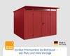 Hörmann Ecostar Metall-Gerätehaus Trend mit Pultdach Typ 3, 238x303 cm , purpurrot, 7,2 m²,2-flüglige Tür Bild 2
