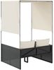 vidaXL Doppel-Sonnenliege mit Dach und Vorhängen Schwarz Poly-Rattan 4002755 Bild 5