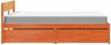 vidaXL Bett mit Schubladen und Matratze Wachsbraun 120x190 Massivholz 3281918 Bild 5