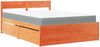 vidaXL Bett mit Schubladen und Matratze Wachsbraun 120x190 Massivholz 3281918 Bild 2