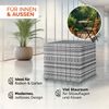 CASARIA® Polyrattan Auflagenbox quadratisch 75x75x70cm grau Bild 5