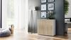 Vladon Sideboard Ben, Kommode mit 2 Türen und 2 Schubladen, Weiß matt/Eiche Sägegrau (79 x 74 x 36 cm) Bild 2