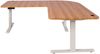 Eck-Schreibtisch HWC-D40, Computertisch elektrisch höhenverstellbar 178x178cm 84kg MVG ~ Eiche-Dekor, weiß Bild 4
