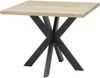 Esstisch >Micky< in Eiche massiv/schwarz - 100x76x100 (BxHxT) Bild 2