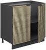 Spülenunterschrank Fame-Line Eiche Paneel 80 cm mit Regal, ohne Arbeitsplatte Vicco Bild 4