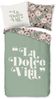 good morning Wendebettwäsche Vitaa, Renforcé, 2 teilig, 100% Baumwolle, Renforcé, Reißverschluss, Wendeoptik, Schrift, Blume Bild 2