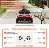 Kinder Lamborghini Elektroauto mit Fernbedienung & LED Scheinwerfer & Hupe & Musik Weiß Bild 3