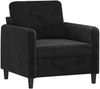 vidaXL 3-tlg. Sofagarnitur Schwarz Samt 3201939 Bild 3