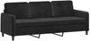 vidaXL 3-tlg. Sofagarnitur Schwarz Samt 3201939 Bild 5