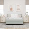 vidaXL Boxspringbett mit Kopfteil Hellgrau 200 x 140 cm Samt 3341522 Bild 3