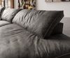 Big-Sofa Snoosh 400x150 cm Mikrofaser Schwarz Vintage Recamiere rechts Bild 5