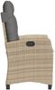 vidaXL Gartensessel mit Kissen Verstellbar Beigemischung Poly Rattan 365213 Bild 5