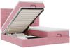 vidaXL Ottoman-Bett mit Matratzen & LEDs Rosa 200x200 cm Samt 3314632 Bild 2