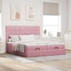 vidaXL Ottoman-Bett mit Matratzen & LEDs Rosa 200x200 cm Samt 3314632 Bild 4