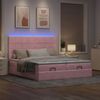 vidaXL Ottoman-Bett mit Matratzen & LEDs Rosa 200x200 cm Samt 3314632 Bild 3