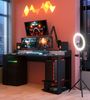 Gaming Schreibtisch Parisot Gaming 1-tlg. Holznachbildung Schwarz Bild 2