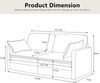 Modulares 2-Sitzer Sofa H 85 x T 167.5 x B 75 cm aus Kordstoff in Weiß Bild 5