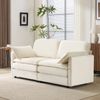 Modulares 2-Sitzer Sofa H 85 x T 167.5 x B 75 cm aus Kordstoff in Weiß Bild 4