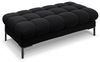 Micadoni Polsterbank Mamaia 2-Sitzer Samt Bluvel Schwarz schwarze Beine Bild 2