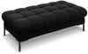 Micadoni Polsterbank Mamaia 2-Sitzer Samt Bluvel Schwarz schwarze Beine Bild 3