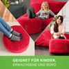 Green Bean® Indoor Sitzhocker Pouf 45x25cm EPS-Perlen Füllung & Cordstoff Kuschelig Weich Waschbar - Apfelrot Bild 2