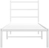 vidaXL Metallbett ohne Matratze mit Kopfteil Weiß 75x190 cm 355404 Bild 5