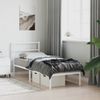 vidaXL Metallbett ohne Matratze mit Kopfteil Weiß 75x190 cm 355404 Bild 4