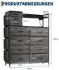 GarveeMore Kommode Highboard Kombikommode Schubkastenkommode mit 8+3 Stoffschubladen (1 St), Hochkommode mit 4 Seitenfächer, USB-Anschluss, LED, Haken und Regale Bild 2